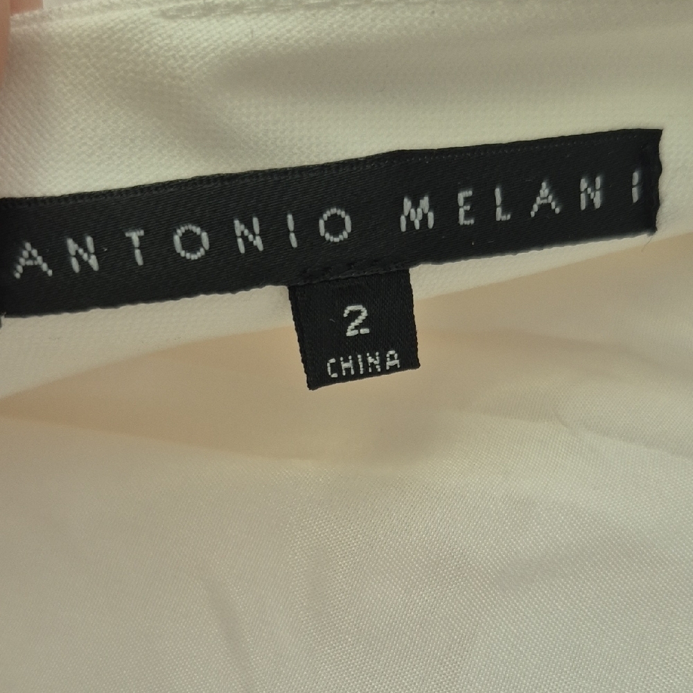 ANTONIO MELANI White Cap Sleeve Midi Dress - Picture 8 of 10